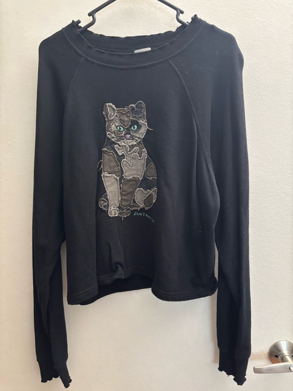 Teddy Fresh Black Cat Sweatshirt